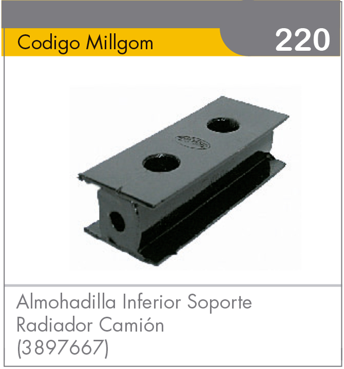 Almohadilla Inferior de Soporte de Radiador