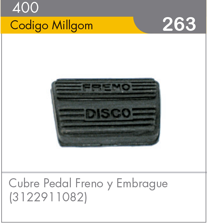 Cubre Pedal de Freno y Embrague