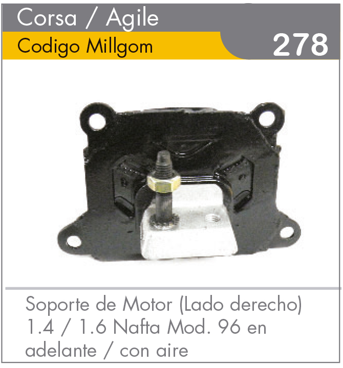 Soporte de Motor Derecho Corsa/Agile 1.4/1.6