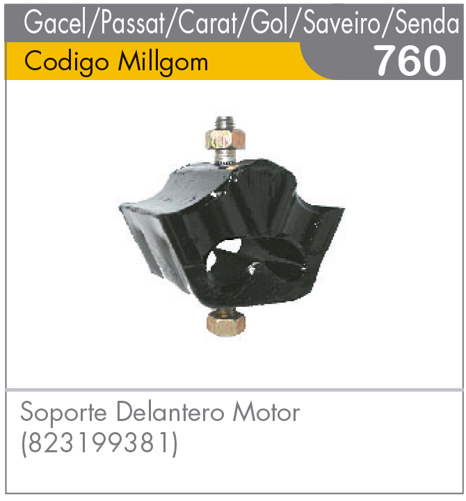 Soporte Delantero de Motor Gacel/Passat/Gol