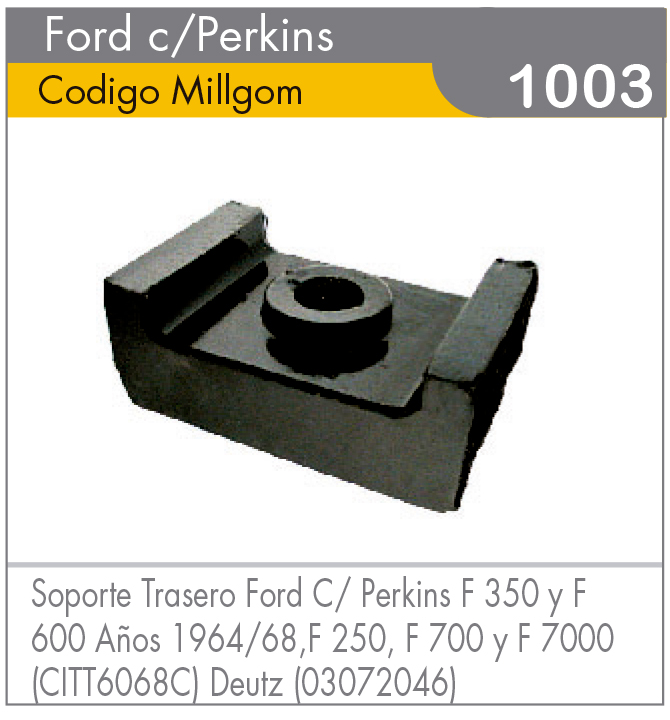 Soporte Trasero c/Perkins F350/F600