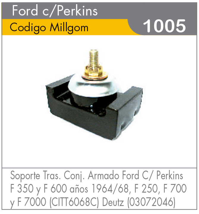 Soporte Trasero de Motor c/Perkins F250/F350/F600/F700/F7000 64/68