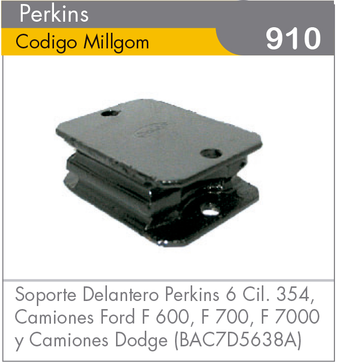 Soporte Delantero Perkins 6 Cil. F600/F700/F7000 (BAC7D5638A)