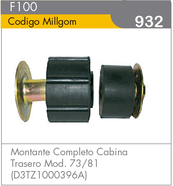 Montante Completo Cabina Trasera F100 73/81