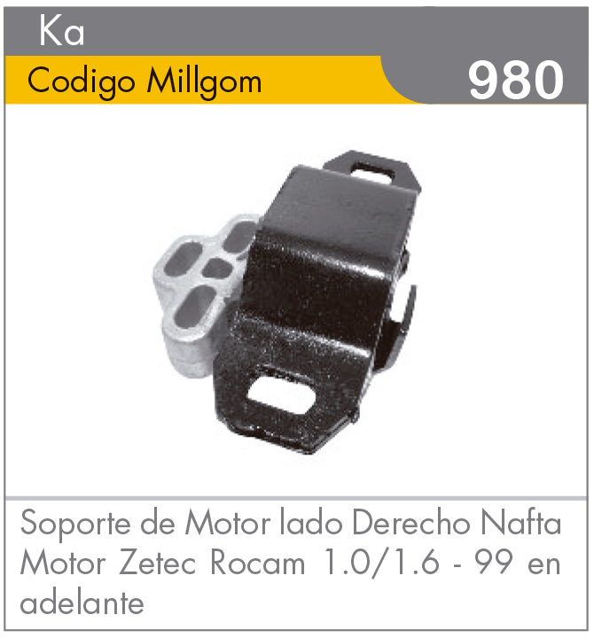 Soporte de Motor Derecho Ka Zetec Rocam 1.0/1.6 99+