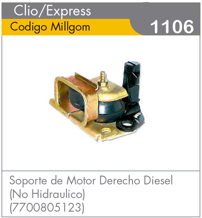 Soporte de Motor Derecho Diesel Clio/Express
