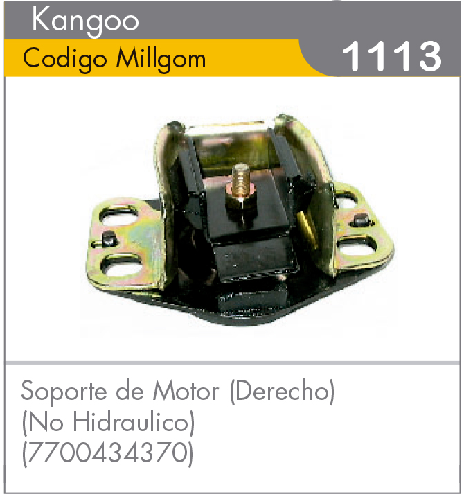 Soporte de Motor Derecho No Hidráulico Kangoo