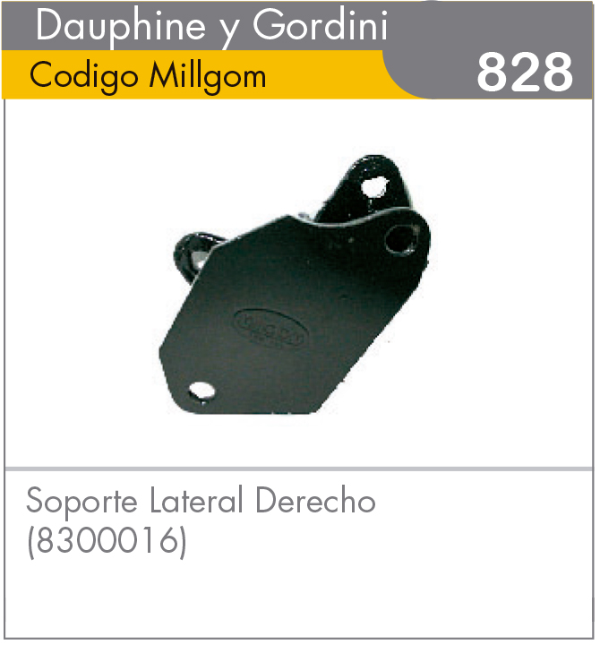 Soporte Lateral Derecho Dauphine/Gordini (8300016)