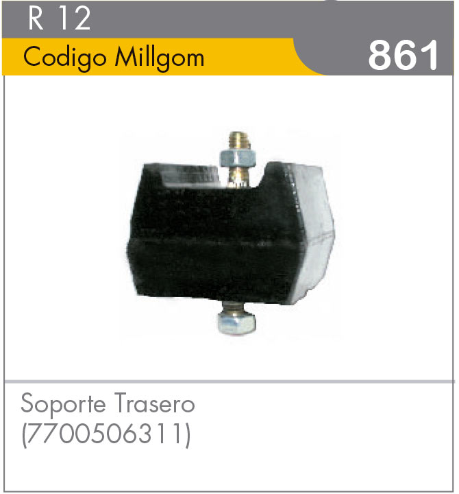 Soporte Trasero de Motor R12