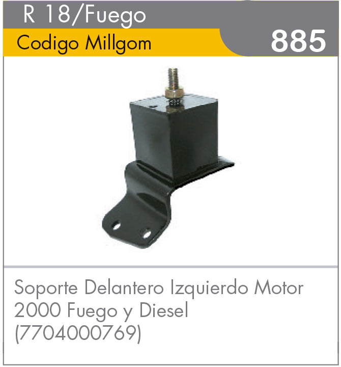 Soporte Delantero Izquierdo de Motor R18/Fuego 2000