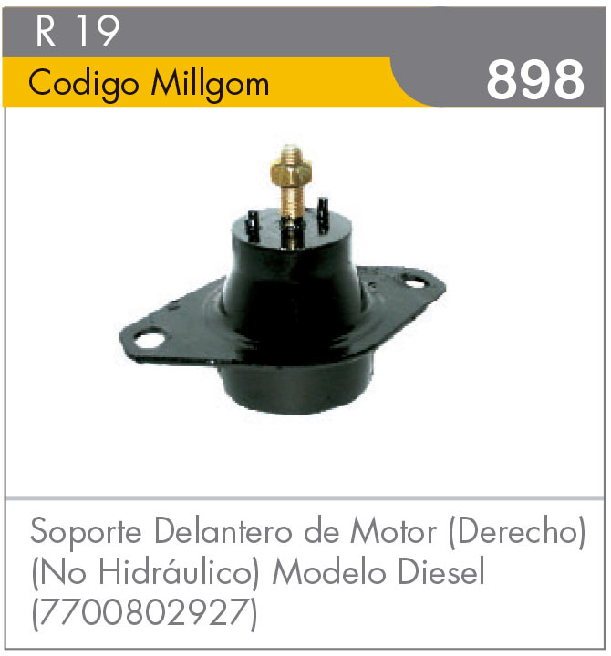 Soporte Delantero Derecho de Motor Diesel R19