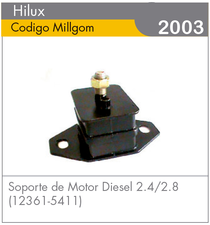 Soporte de Motor Hilux 03 Diesel 2.4/2.8 (12361-5411)